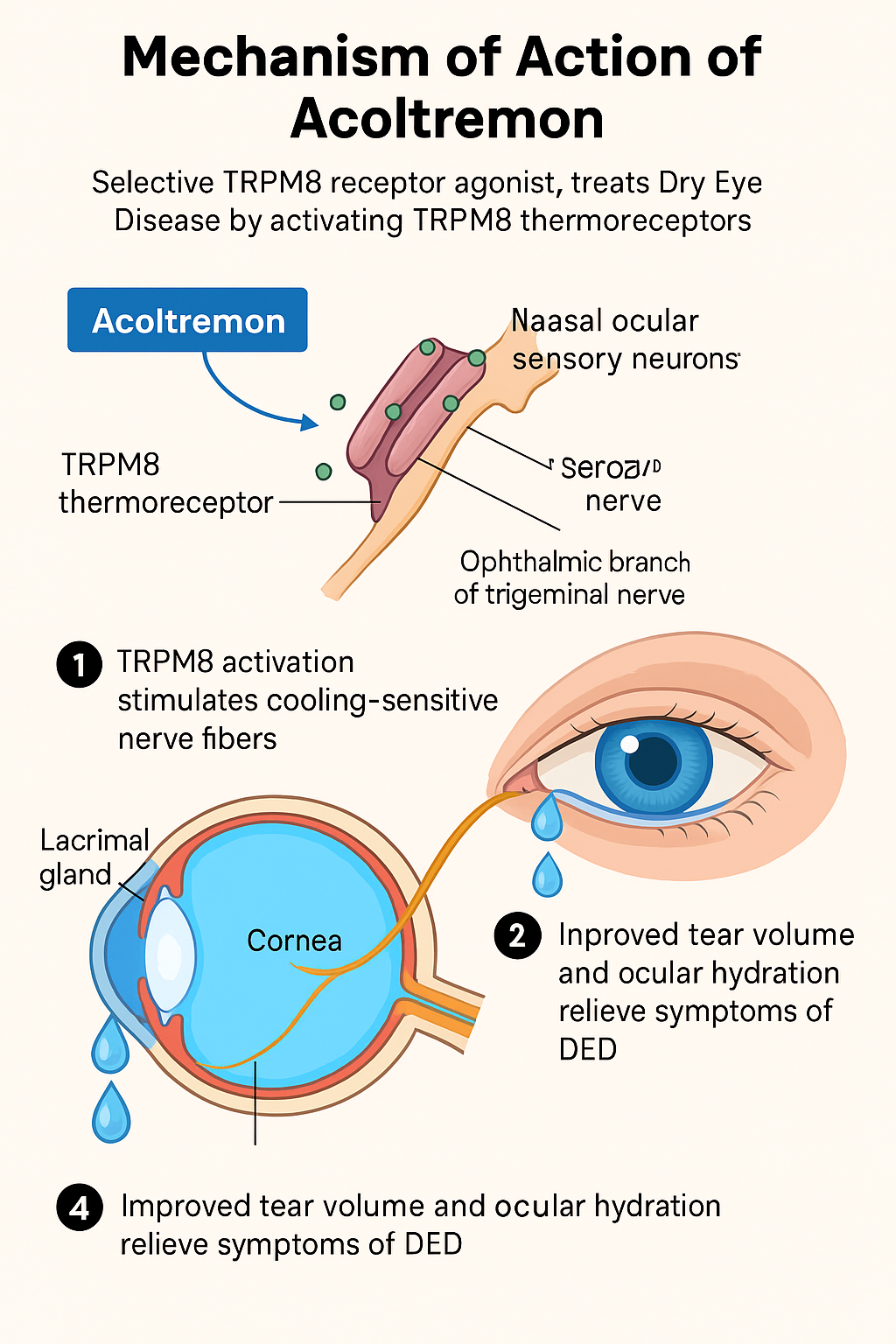 MOA for Acoltremon opthalmic solution