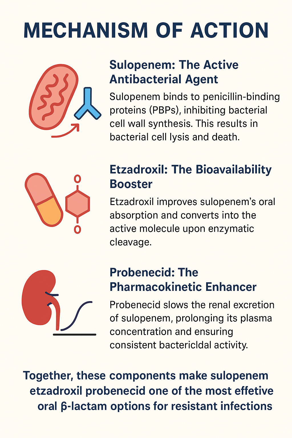 MOA sulopenem etzadroxil probenecid